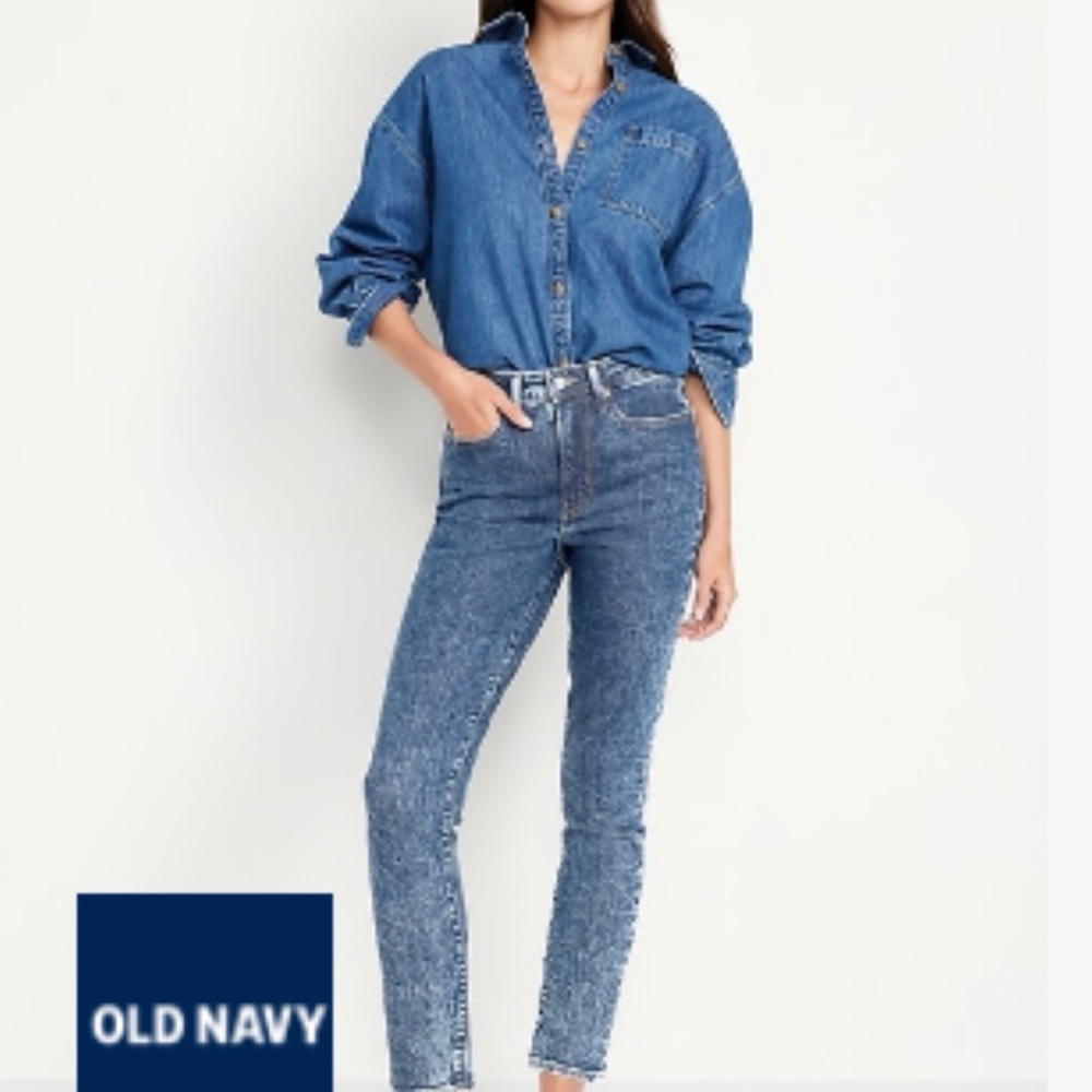 Old Navy High-Waisted OG Straight Ankle Jeans 30 NWT